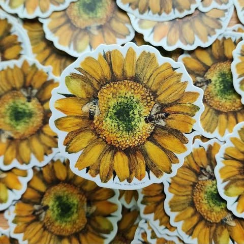 Sunflower Vinyl Sticker
